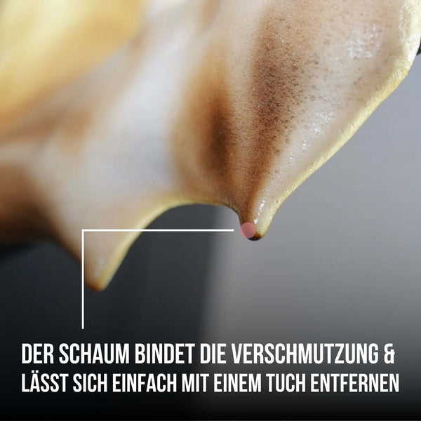 Kaminglasreiniger extra stark 300ml Aktivschaum - Aktivschaum bindet Verschmutzung und lässt sich einfach entfernen.