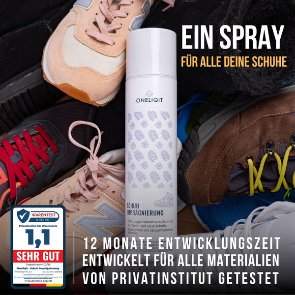 Schuh Imprägnierspray 400ml für alle Materialien auf Schuhen mit unterschiedlichem Material und Farbe
