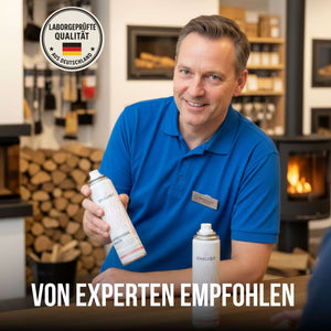 Kaminglasreiniger extra stark 300ml Aktivschaum empfohlen von Experten im Fachgeschäft