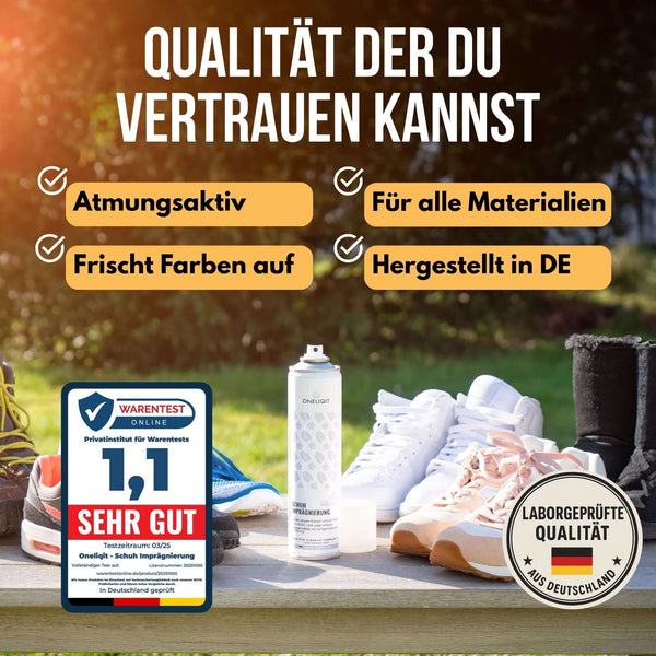 Schuh Imprägnierspray 400ml für alle Materialien - Qualitativer Schutz für deine Schuhe, hergestellt in Deutschland.