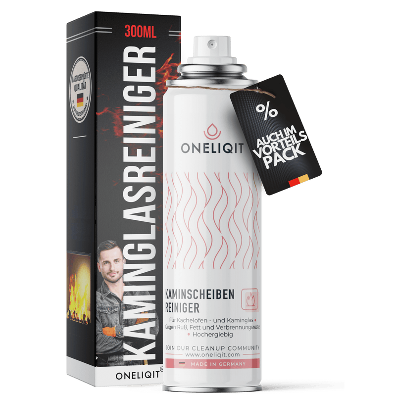 Kaminglasreiniger extra stark 300ml Aktivschaum in Sprühdose für einfache Kaminreinigung bei Ruß und Fett.