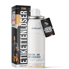 Etikettenlöser Etikettenentferner Spray 200ml mit Orangenöl zur einfachen Entfernung von Kleberesten